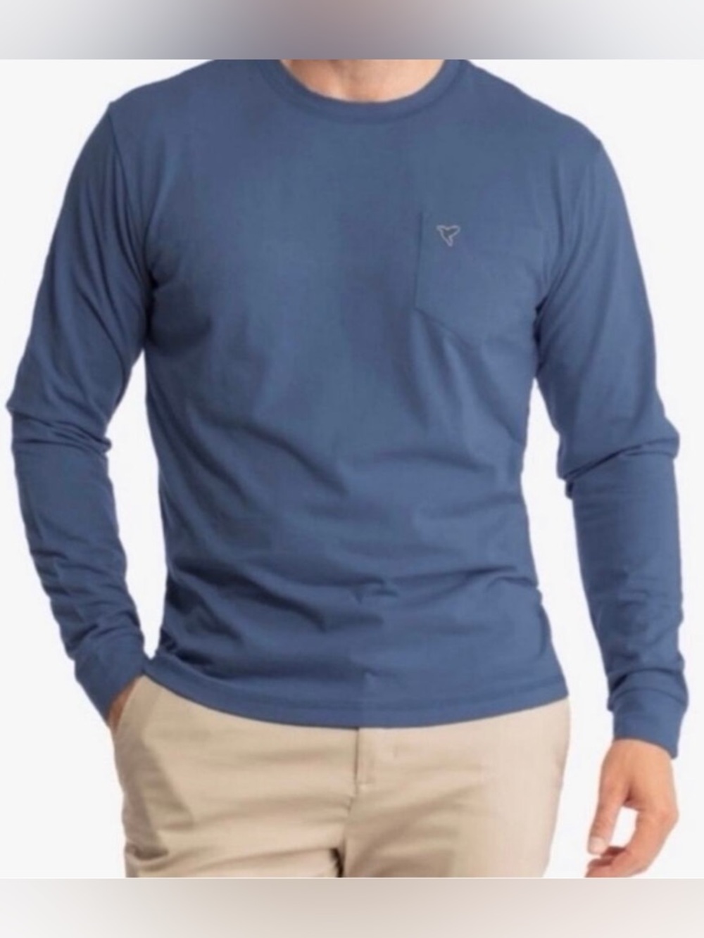 Birddogs Long Sleeve Pocket Tee L Blue
